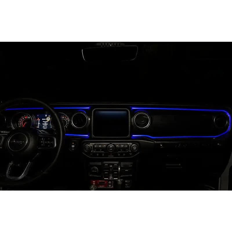 Oracle Fiber Optic LED Interior Kit - ColorSHIFT (4PCS) - Interior of Car with Blue LEDs