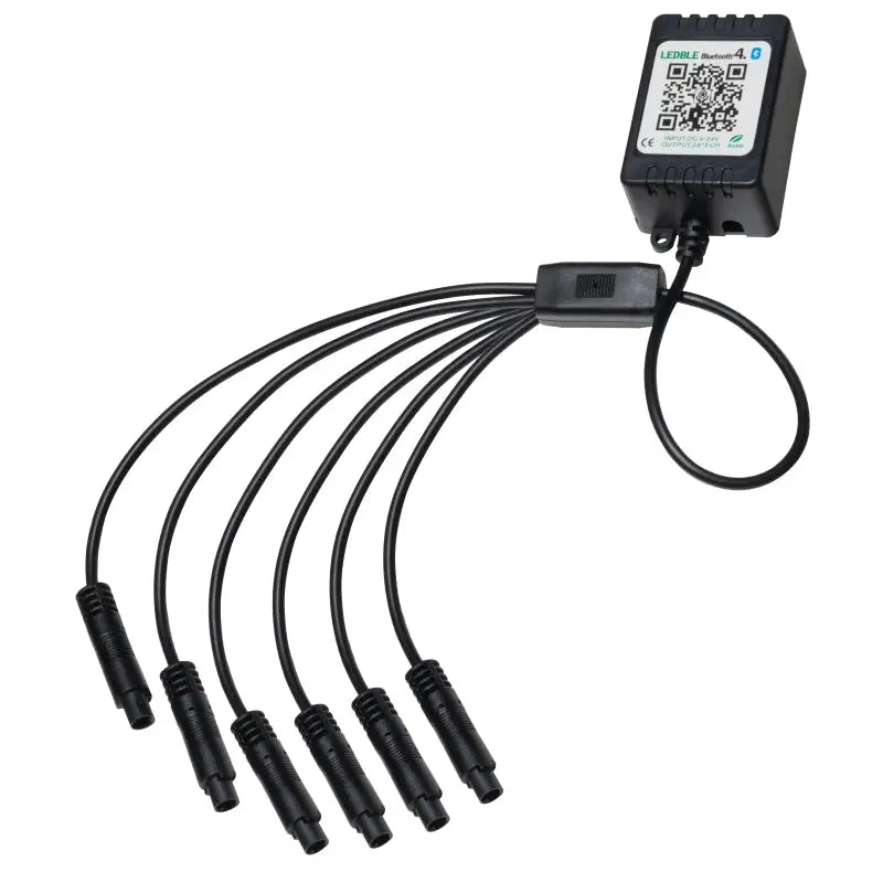 Black wire cables with QR code on Oracle Fiber Optic LED Interior Kit - ColorSHIFT