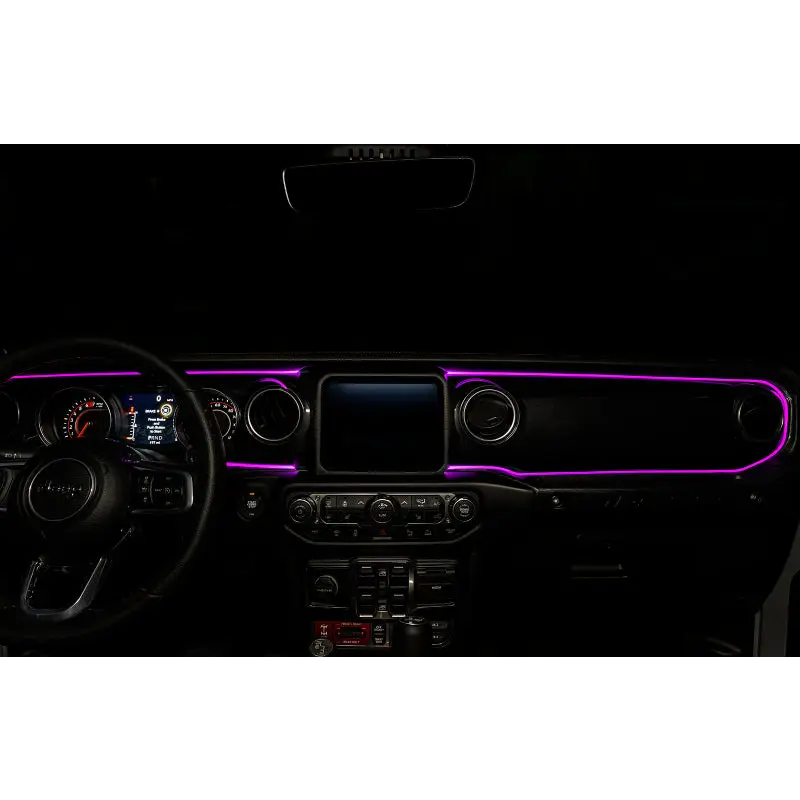 Interior of car with purple fiber optic LEDs - Oracle Fiber Optic LED Interior Kit - ColorSHIFT