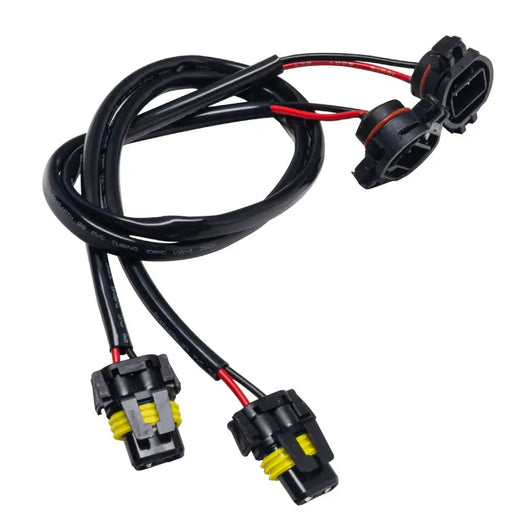 Black and yellow power cord wires for Oracle fog light wiring adapter