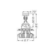 Oracle H13 LED headlight bulb lever drawing