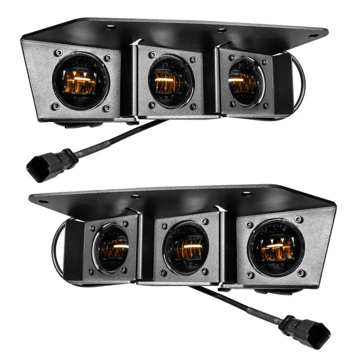 Pair of black LED fog light kit for Steel Bumper - Oracle High 21-22 Ford Bronco Triple LED.