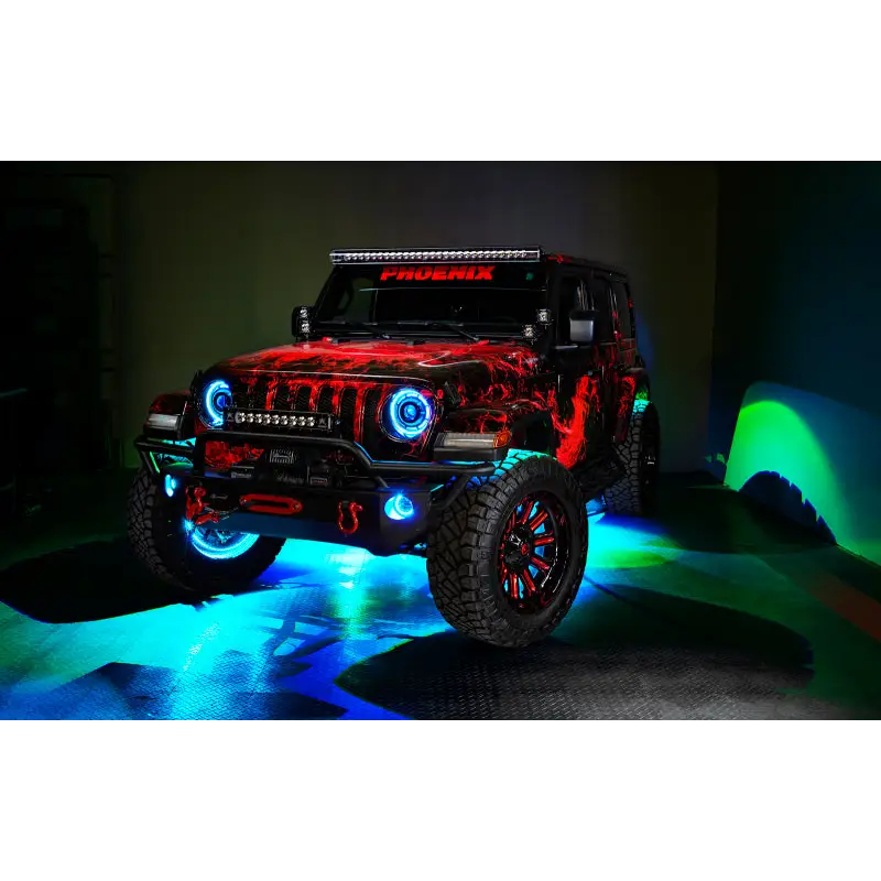 High Performance LED Fog Lights for Oracle Jeep Wrangler with ColorSHIFT Technology