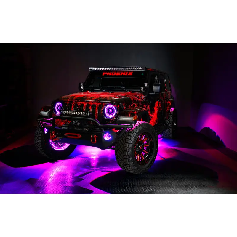Oracle Jeep Wrangler High Performance W LED Fog Lights with ColorSHIFT.