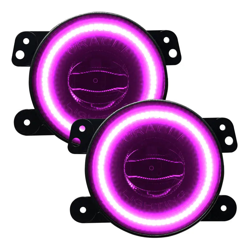 Pair of purple LED fog lights for Oracle Jeep Wrangler - ColorSHIFT - Dynamic