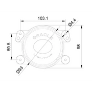 Oracle Jeep Wrangler JK/JL/JT High Performance W LED Fog Lights - Front Camera Drawing