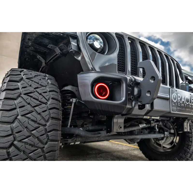 Oracle Jeep Wrangler LED Fog Lights - ColorSHIFT with red LED light