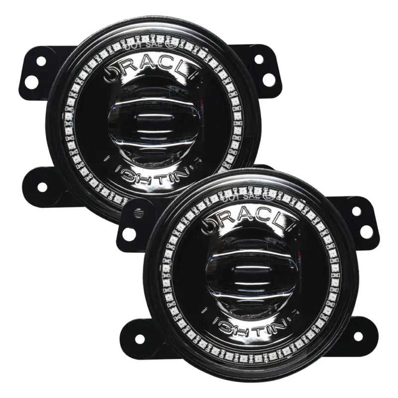 Pair of black LED headlights for Ford by Oracle Jeep Wrangler - LED fog lights.