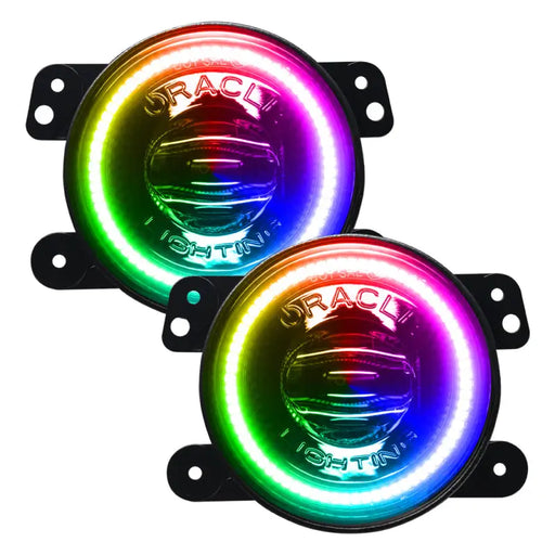 High Performance W LED Fog Lights for Oracle Jeep Wrangler - ColorSHIFT - Dynamic