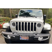 Oracle Jeep Wrangler JK/JL/JT High Performance W LED Fog Lights - ColorSHIFT w/o Controller - White Jeep with Black Bumper
