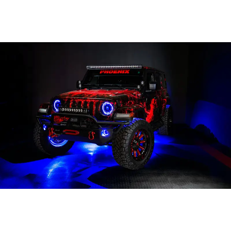 ColorSHIFT LED fog lights for Jeep Wrangler JK/JL/JT by Oracle - high performance, w/o controller.