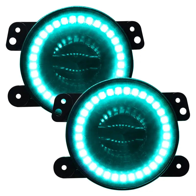Pair of 2 LED fog lights for Oracle Jeep Wrangler - ColorSHIFT.