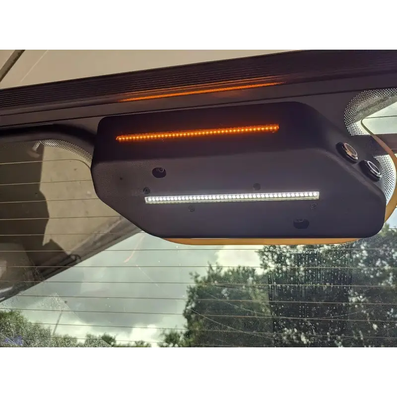 Rear view of Oracle Jeep Wrangler JL Cargo LED Light Module in Amber/White