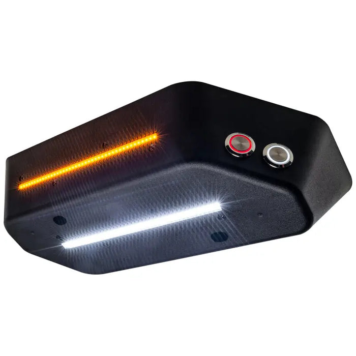 Oracle Jeep Wrangler JL Cargo LED Light Module displaying the LEDs on the back of the bike light