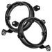 Pair of black aluminum front wheel hubs for Harley