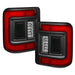 Black LED tail lights for Oracle Jeep Wrangler JL.