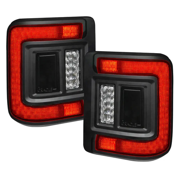 Oracle Jeep Wrangler JL LED Flush Mount Tail Light with Spyder Black LED Tail Lights