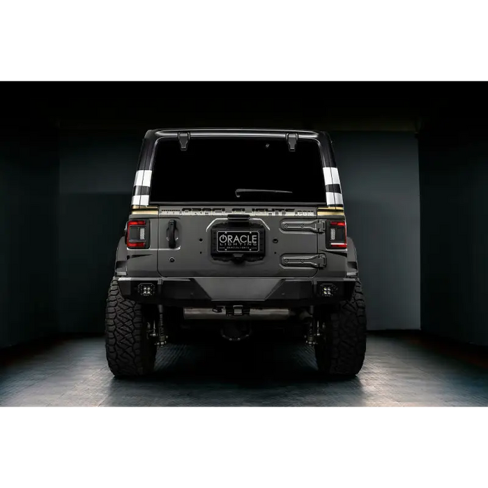 Black Jeep Wrangler JL LED Flush Mount Tail Light with black bumper