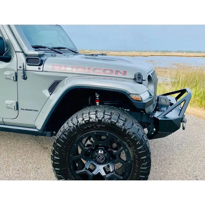 Gray Jeep Wrangler JL with black tire cover - Oracle Smoked Lens LED Sidemarkers