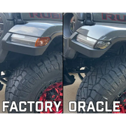 Gray Honda four-wheeler ATV with Jeep Wrangler JL Smoked Lens LED Front Sidemarkers