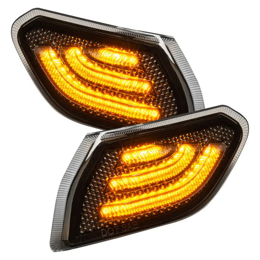 Pair of Black LED Tail Lights for Ford Mustang - Oracle Jeep Wrangler JL Smoked Lens LED Front Sidemarkers