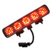 Red LED third brake light for Jeep Wrangler JL with smoked lens on white background