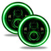 Pair of green LED headlights for the Ford - Oracle Jeep Wrangler JL/Gladiator JT.