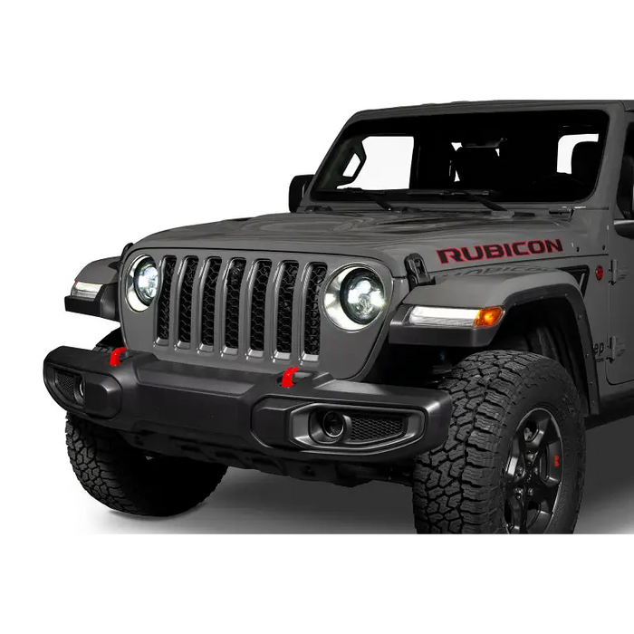 Gray Jeep Wrangler JL/Gladiator JT with High Powered LED Headlights - Oracle Dynamic