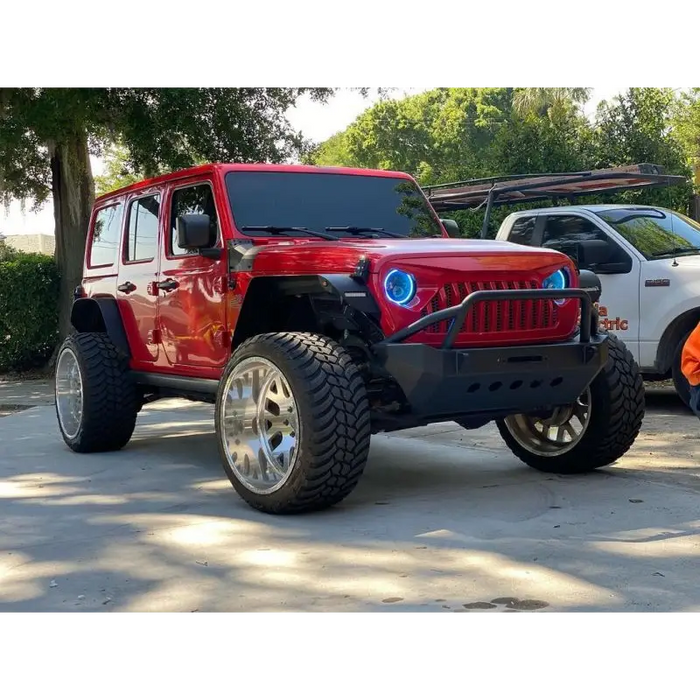 Red and white Jeep Wrangler JL/Gladiator JT LED headlights - Dynamic.