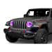 Gray Jeep Wrangler JL/Gladiator JT with purple LEDs