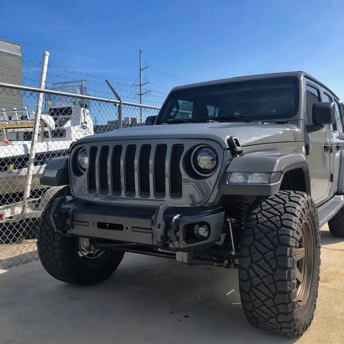 Oracle Jeep Wrangler JL/Gladiator JT Sport High Performance LED Fog Lights - White with Big Tire and Bumper