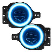 Pair of blue LED fog lights for Oracle Jeep Wrangler - sport high performance model.