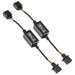 Pair of black car radio antennas with wires and cables - Oracle LED CANBUS Flicker-Free Adapters (H13)