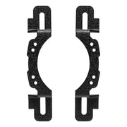 Black metal latches for Oracle LED fog light adapter brackets on Jeep Wrangler.