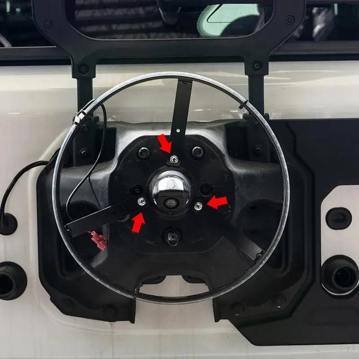 Oracle LED Illuminated Wheel Ring 3rd Brake Light showing steering wheel and assembly.