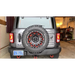 Jeep with tire cover featuring Oracle LED Illuminated 3rd Brake Light