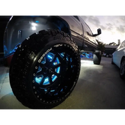 Oracle LED Illuminated Wheel Rings in ColorSHIFT lighting feature on a car.