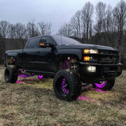 Oracle LED Illuminated Wheel Rings - ColorSHIFT - 15in - Black Truck with Purple Wheels and Black Hood