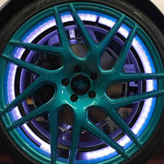 Oracle LED Illuminated Wheel Rings - ColorSHIFT - Blue and Purple Wheel with 15in Rim