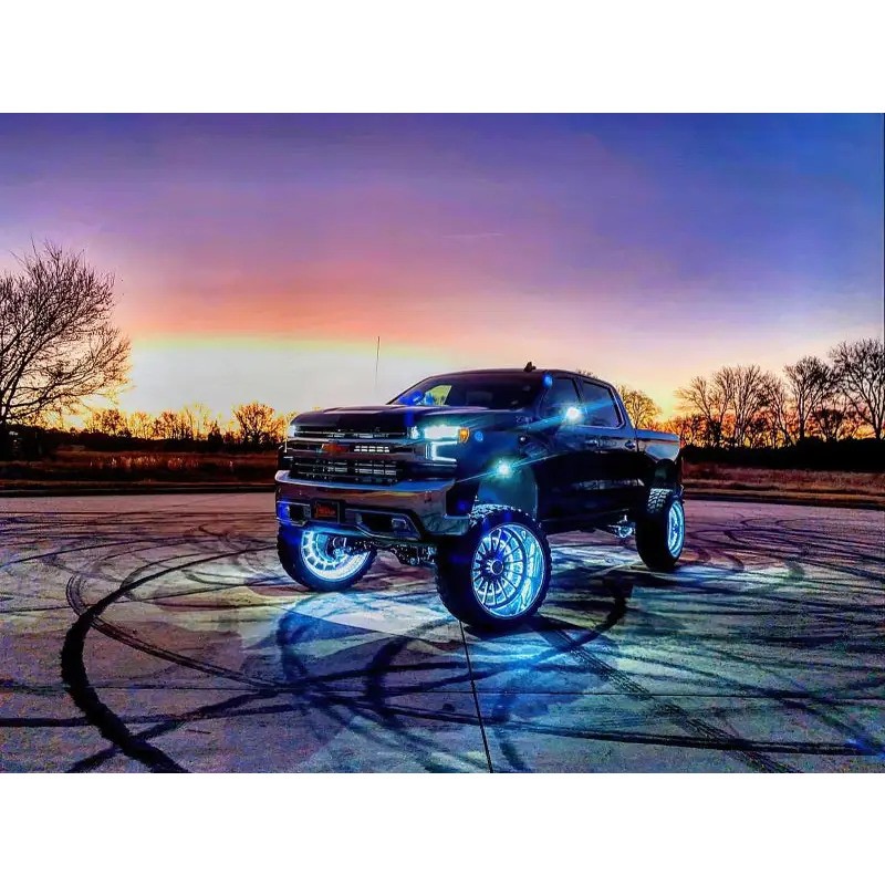 Oracle LED Illuminated Wheel Rings on Truck - ColorSHIFT No Remote