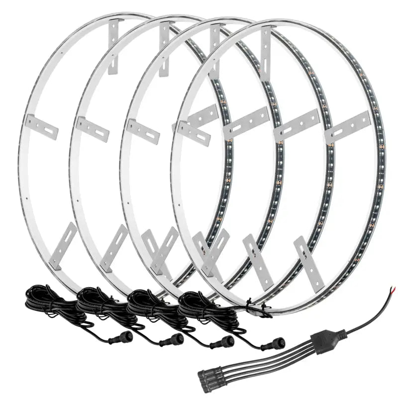 LED illuminated wheel rings for car truck trailer - Oracle ColorSHIFT No Remote