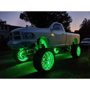 Jeep Wrangler with Oracle LED Illuminated Wheel Rings - ColorSHIFT.