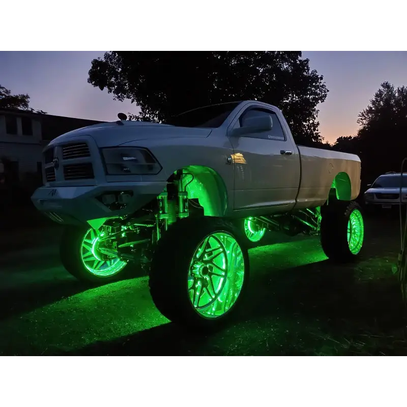 Jeep Wrangler with Oracle LED Illuminated Wheel Rings - ColorSHIFT.