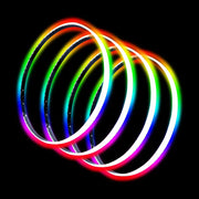 ColorSHIFT LED Illuminated Wheel Rings - Glow Bracelets Displayed
