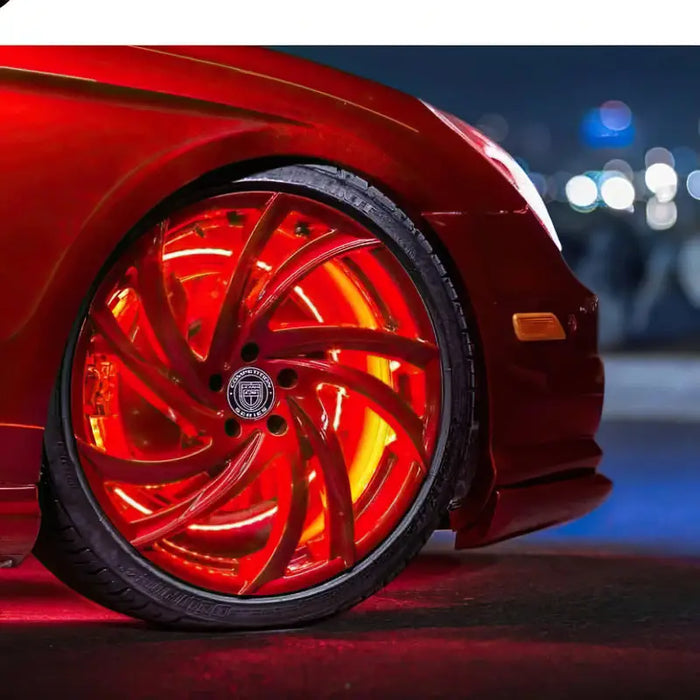 Red LED Illuminated Wheel Ring Kit - Oracle Double LED