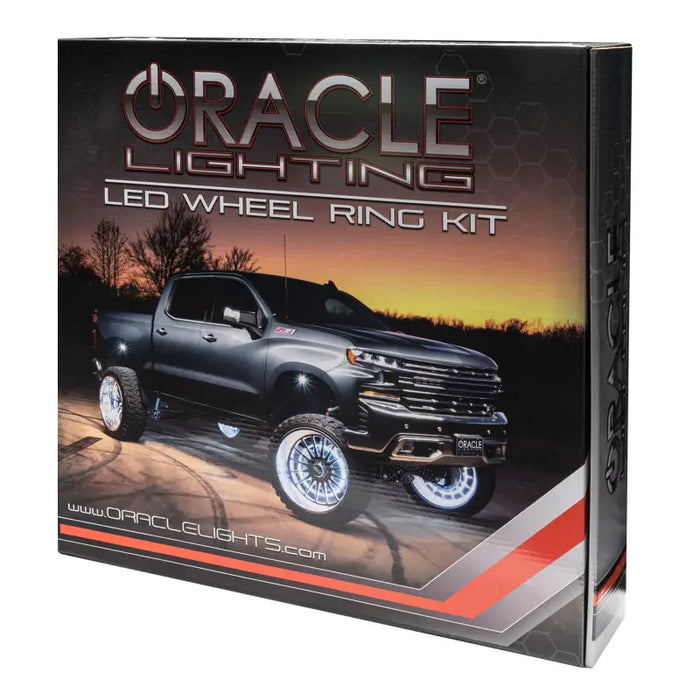 Oracle LED Illuminated Wheel Rings - Double LED - Red for Chevrolet Silverado LED Wheel Ring Kit