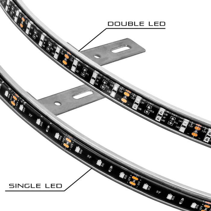 Red Oracle LED Wheel Ring Kit with Double LED Strip Light