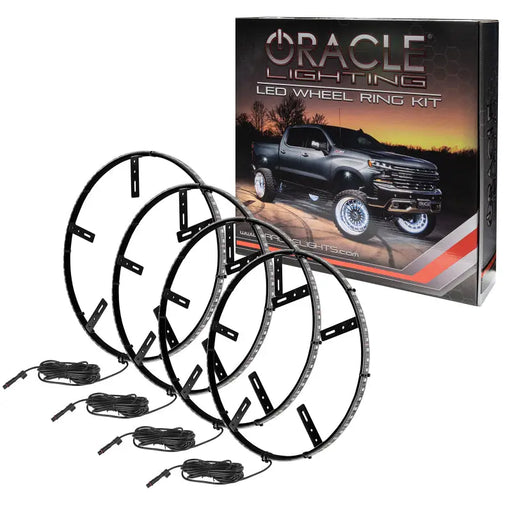 Oracle LED Illuminated Wheel Rings for Jeep Wrangler in White