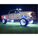 White Oracle LED Illuminated Wheel Rings on a truck