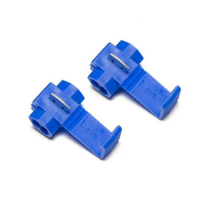 Blue plastic connectors for Oracle LED Load Equalizer, turn signal rapid flash.